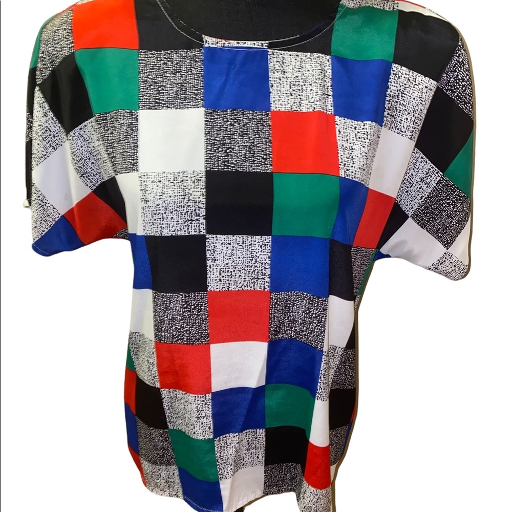 Vintage Nicola colorblock blouse